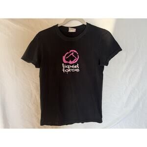 Maven by Liquid Force Women’s Black Fitted T Shirt Size Large